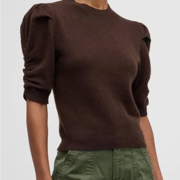 Frame Denim Dark Brown Crew Neck Sweater - Picture 1 of 4